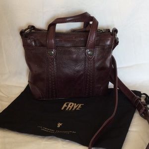 Frye Merlot Leather Crossbody Satchel